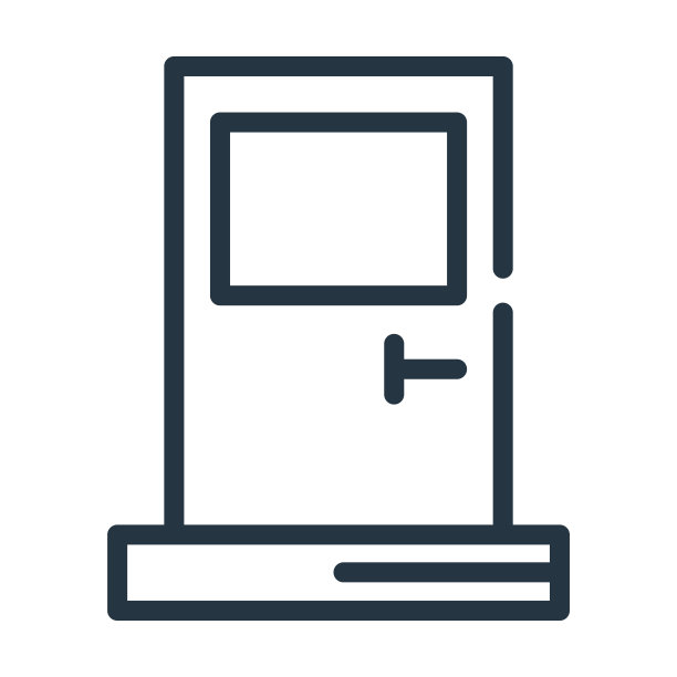 门细线图标。门，房子的线性图标从工具和用具概念孤立的轮廓标志。矢量插图符号元素的网页设计和应用程序。图片下载