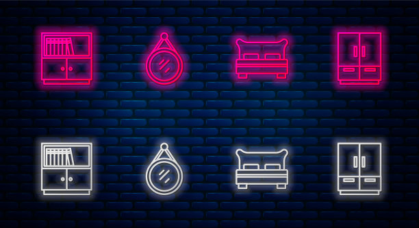 设置线镜大床图书馆书架和图片下载