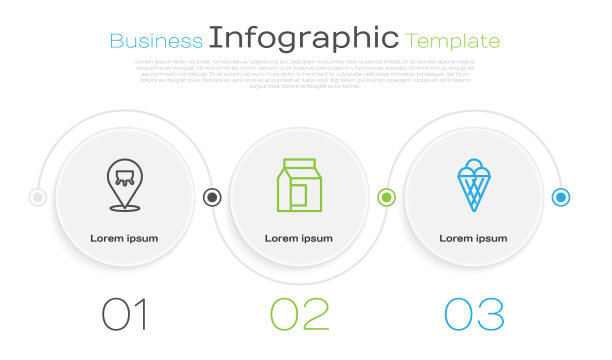 设定线乳房纸包装牛奶和冰图片下载