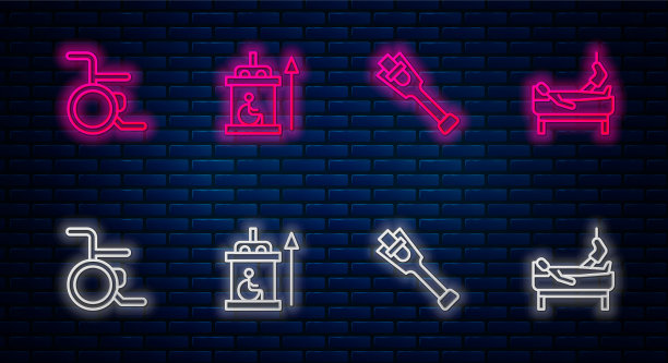 为残障义肢设置线吊图片下载