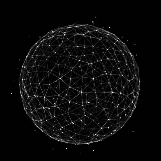 由点和线组成的球体。网络连接结构。大数据可视化。3 d渲染。图片下载