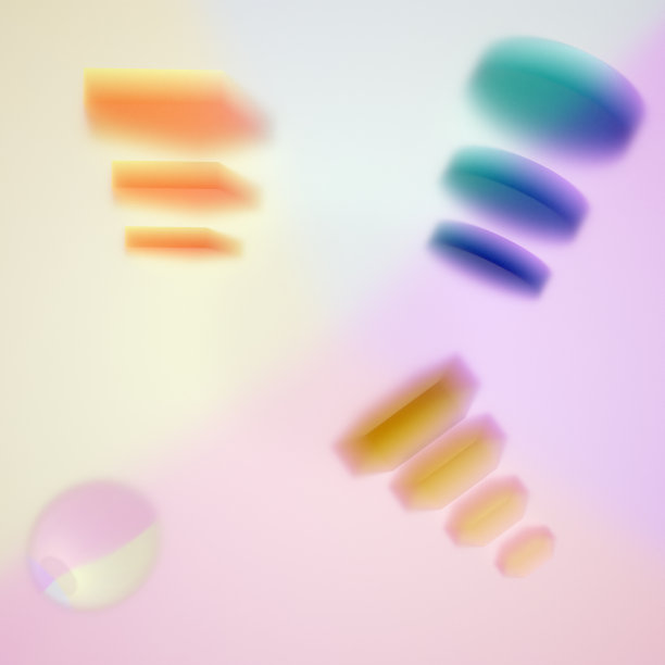 抽象的彩色背景与形状后面的玻璃图片下载