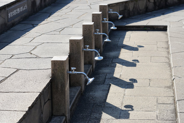 洗脚区，当地森林公园(东京府中市)图片下载