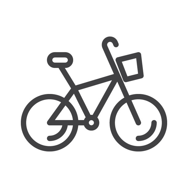 自行车送货线路图标图片下载
