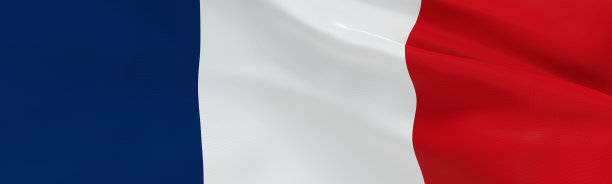 巨大的法国国旗-纹理织物-全景图片下载