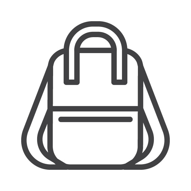 女性背包线图标图片下载