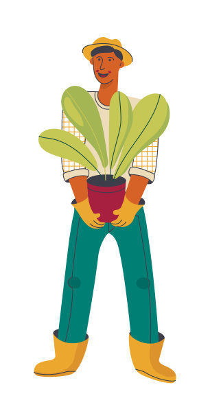 搬运花盆，种植植物，农业园艺爱好和园艺工作图片下载