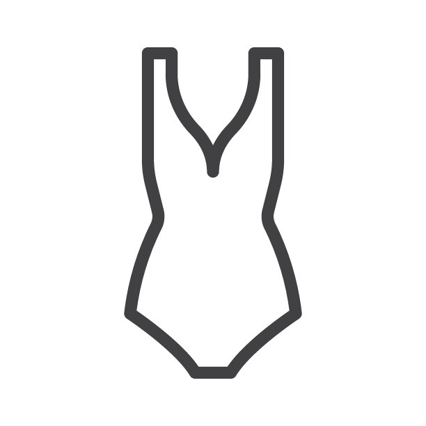 女性泳装线图标图片下载