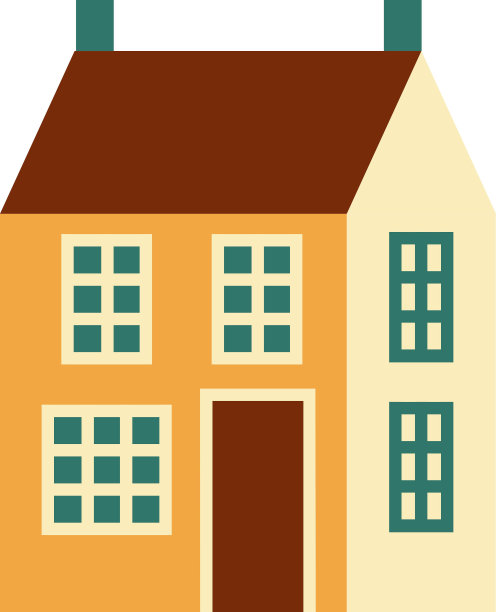 矢量插图复古风格的房子在平面风格。图片下载