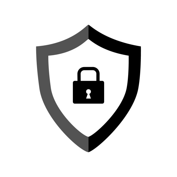 安全盾图标上的白色背景。图片下载