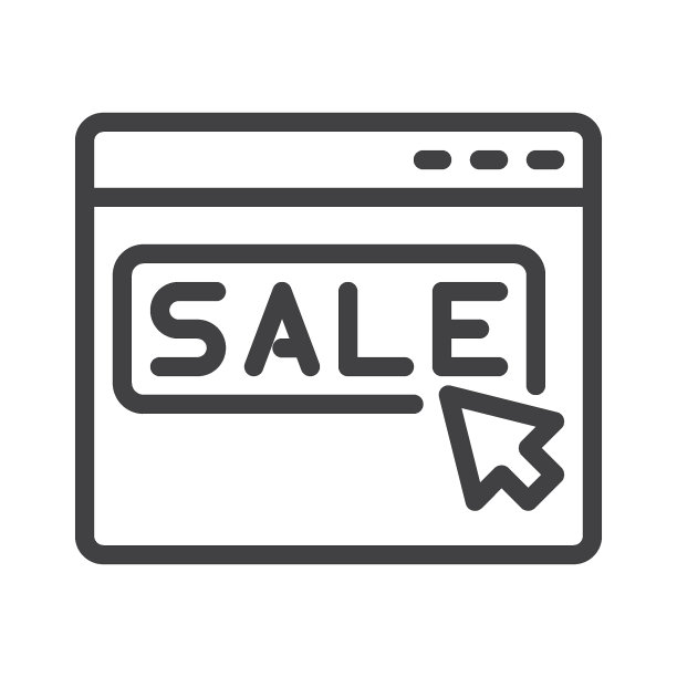 在线商店线条图标图片下载