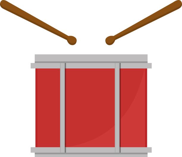 鼓和鼓槌的矢量插图图片下载
