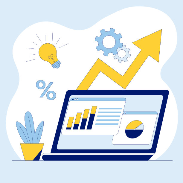 投资和收益的概念。显示器屏幕与图表和图表。平面矢量插图的网站和移动网站。图片下载