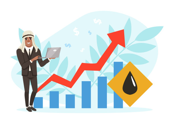 阿拉伯商人在keffiyeh接近增长利润图片下载