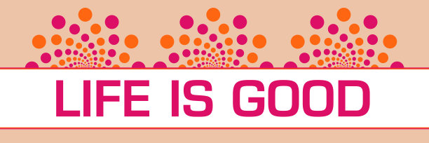 生活是美好的粉红色橙色点在上面图片下载