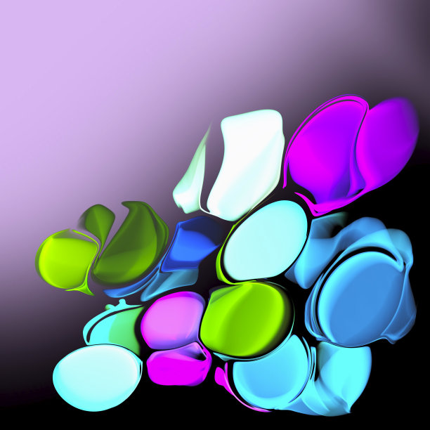 三维抽象，气泡插图，梯度，背景，多色，三维，数字，幻想，海报，横幅，卡片，复制空间图片下载