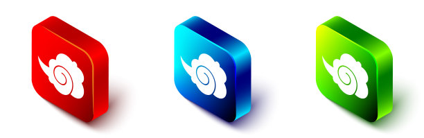 等距魔法雾或烟雾图标孤立上图片下载