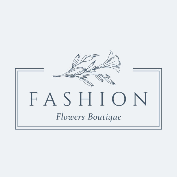 时尚花卉精品店抽象矢量符号、符号模板。复古莉莉插图与Classy排版。优质女性徽章。孤立的图片下载