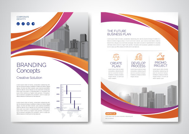 矢量宣传册传单设计布局模板图片下载