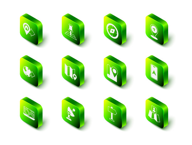 设置折叠地图与位置标记指南针地图图片下载