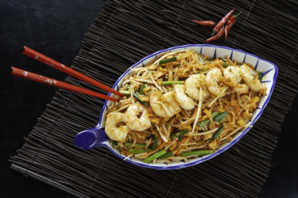 泰式虾泰式炒河粉图片下载