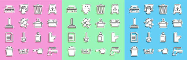 设置线水龙头、抽水马桶、面盆和肥皂图片下载