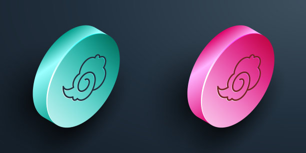 等距线魔法雾或烟雾图标孤立上图片下载