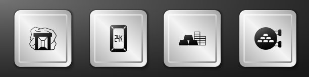 设置金矿条24k金币与黄金和图片下载