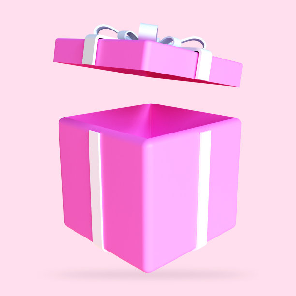 打开礼物盒惊喜。赚取点数并获得奖励。特殊报价的概念。3 d渲染图图片下载