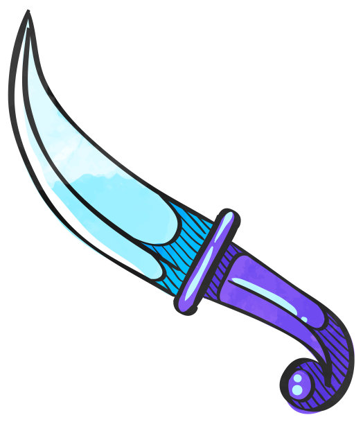 水彩风格的图标刀图片下载