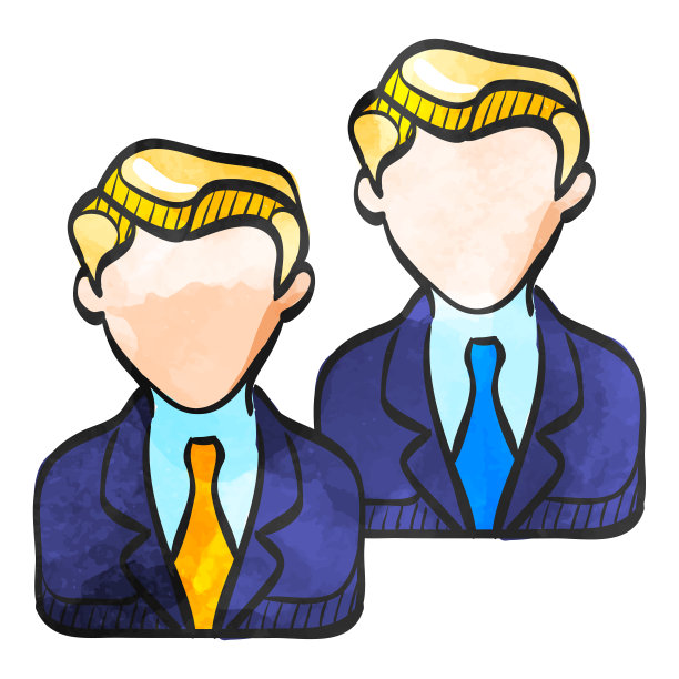 水彩风格图标商人图片下载