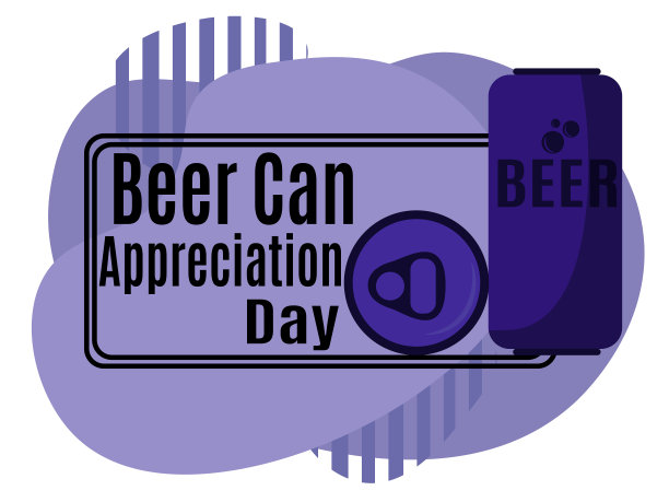 啤酒罐欣赏日，为水平海报，横幅，传单，传单或明信片的想法图片下载