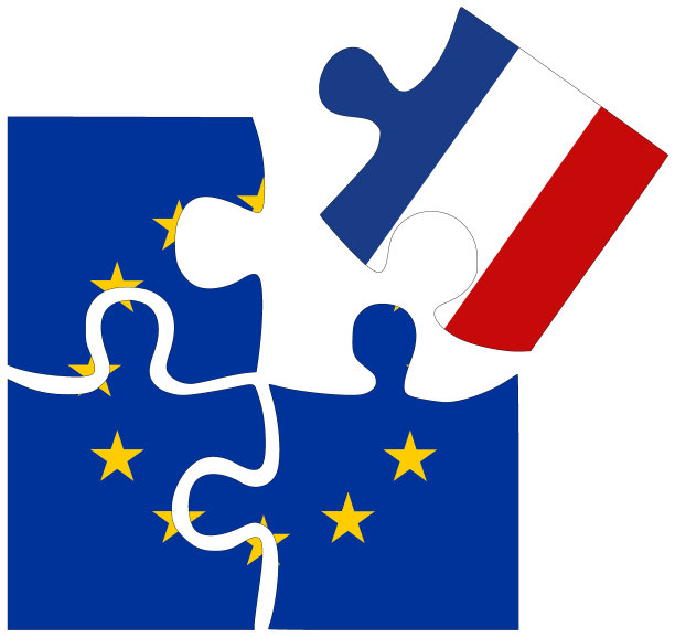 欧盟-法国:用旗帜拼拼图图片下载