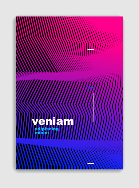 艺术线性向量极简时尚的小册子设计，封面模板，几何半色调梯度。为横幅，标语牌，海报，传单。完美而不像，图案纹理。图片下载