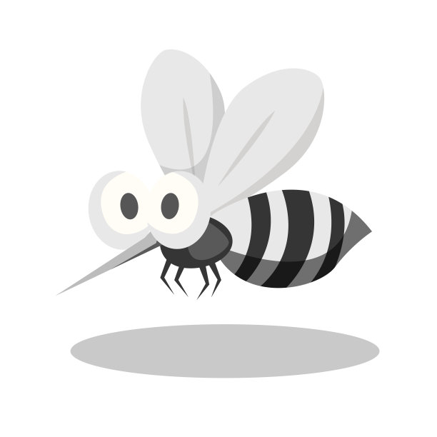 蚊子矢量插图。登革热的概念图片下载