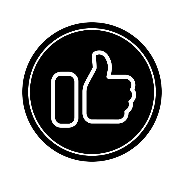 手拇指向上的图标。好的象征。现代社交媒体概念。矢量插图孤立在白色背景上。每股收益10图片下载
