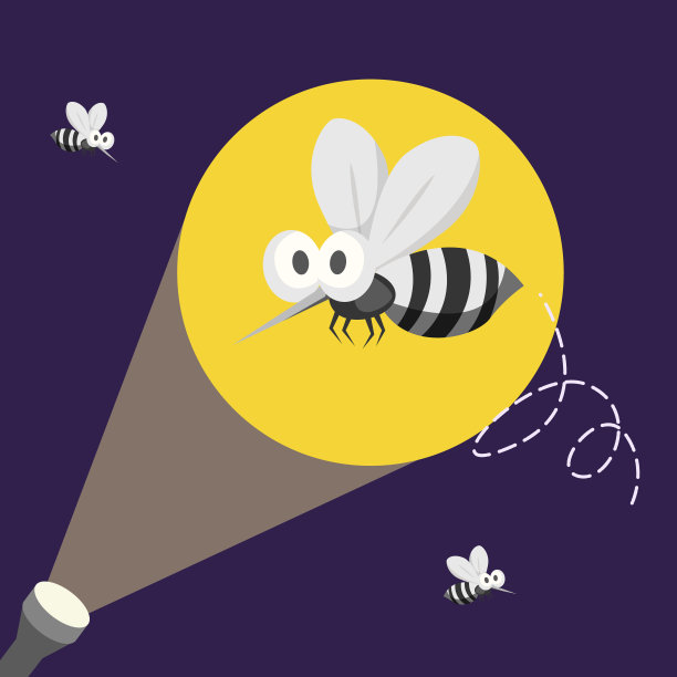 蚊子矢量插图。登革热的概念图片下载