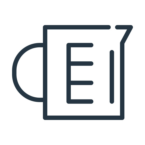 量杯细线图标。杯子，测量线性图标从厨房概念孤立的轮廓标志。矢量插图符号元素的网页设计和应用程序。图片下载