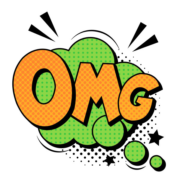 声音omg讲话卡通泡泡颜色孤立图片下载