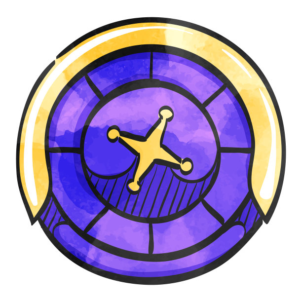 水彩风格图标轮盘赌表图片下载