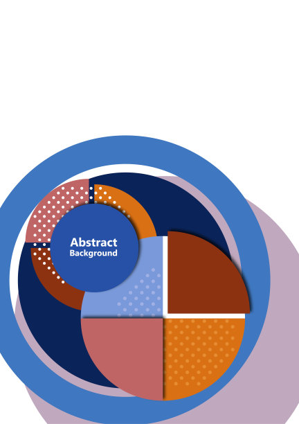 明亮的彩色切割圆的部分。现代抽象背景。设计业务演示，传单，海报和邀请函的布局。向量图片下载