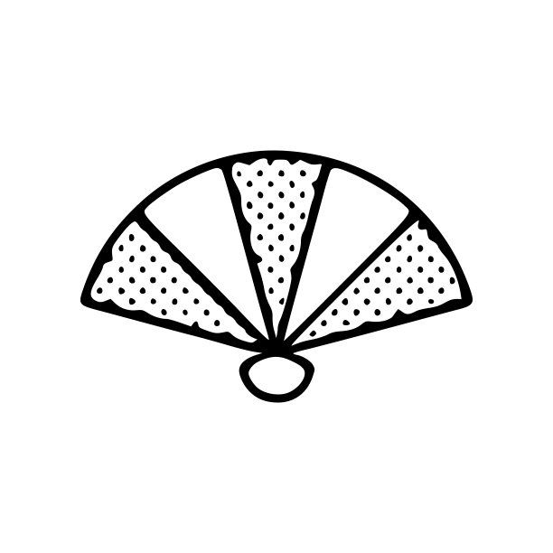 风扇涂鸦图标孤立在白色背景上图片下载