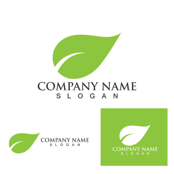 绿叶生态自然元素矢量图标图片下载