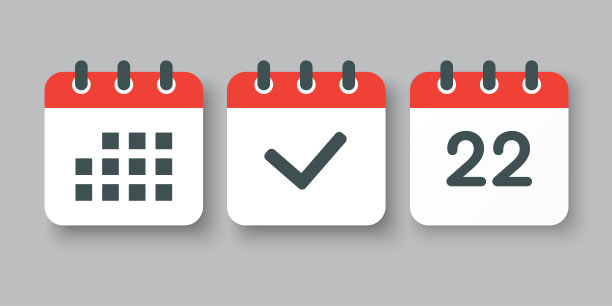 矢量图标页日历号码22，完成，议程图片下载