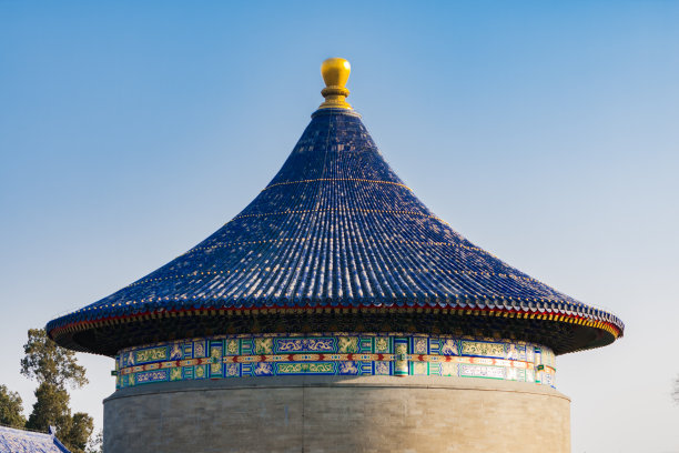 中国北京天坛的经典建筑外观图片下载