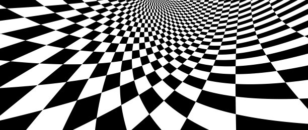 格子图案网格三维透视矢量抽象背景，f1赛车旗纹理，黑白格子插图。图片下载