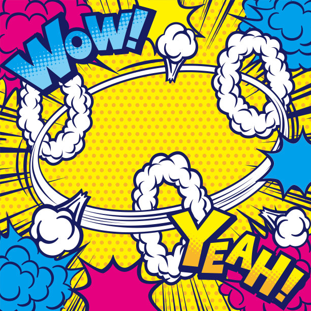 美国漫画风格的华而不实的背景材料图片下载