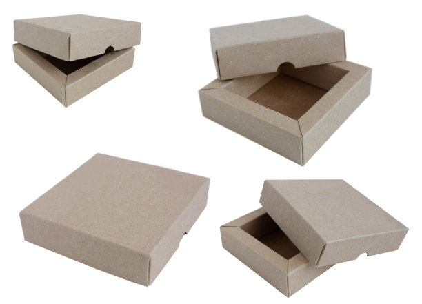 纸板箱孤立在白色背景上。图片下载