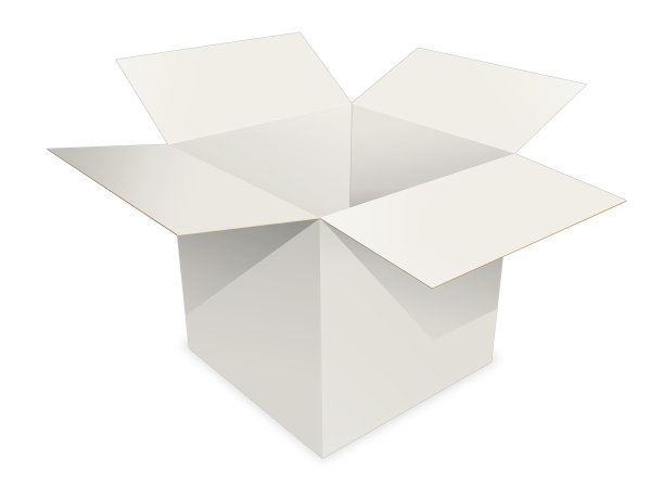 装运盒空白的白色模板，用于演示布局和设计。图片下载