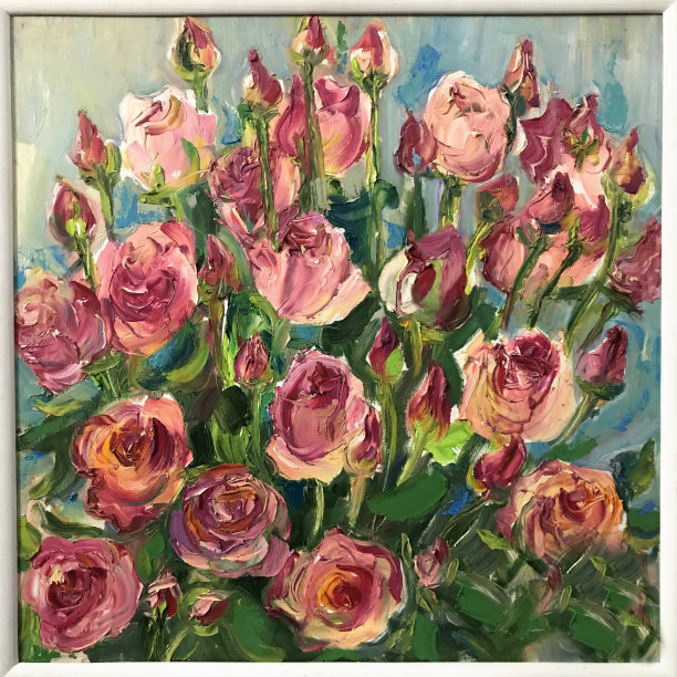 在花瓶里画玫瑰图片下载